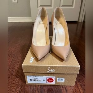 Christian Louboutin - Nude Pumps - Size 38 - Pigalle Follies 100 Patent